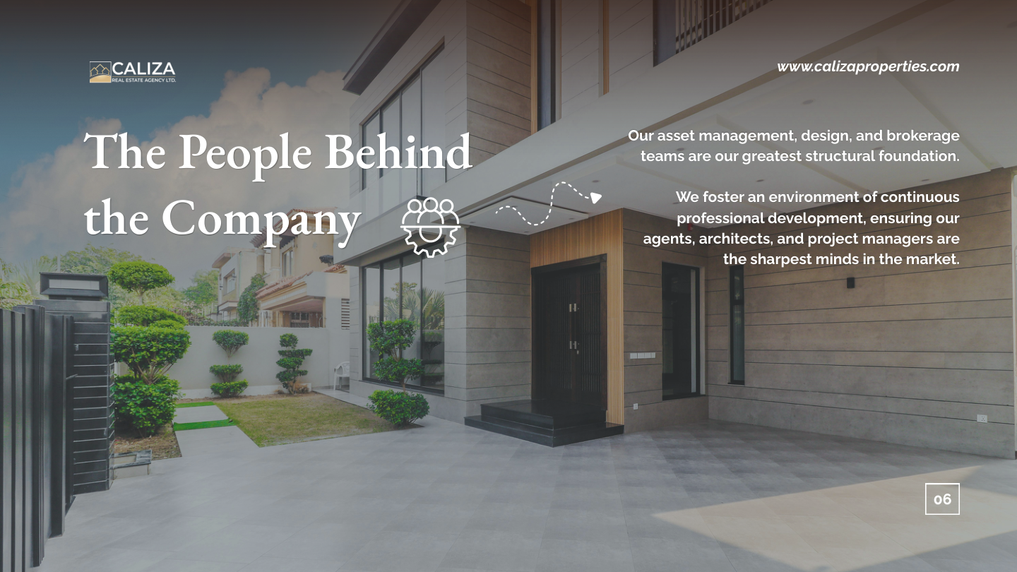 Caliza Real Estate Agency – Company profile page 6
