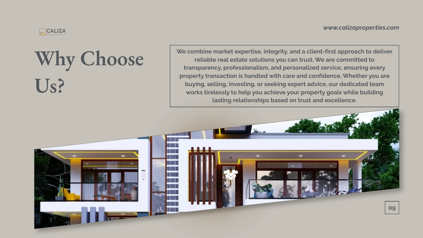 Caliza Real Estate Agency – Company profile page 9